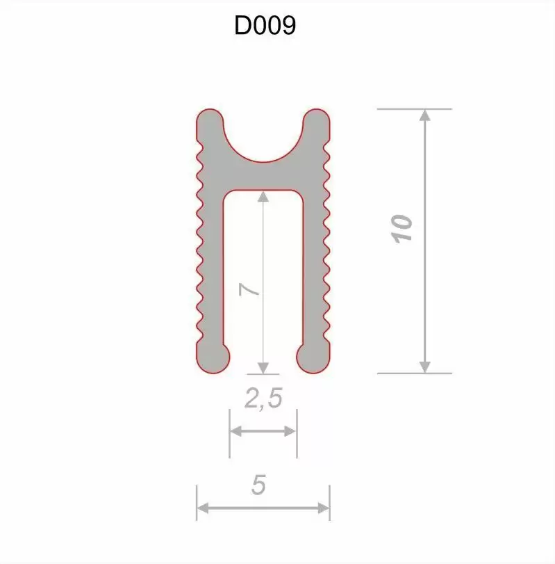 Теневой профиль Decaro Engineering D009A Black, анодированный черный, длина 3 м